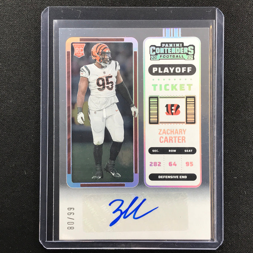 2022 Contenders Zachary Carter Rookie Ticket Auto Playoff 80/99
