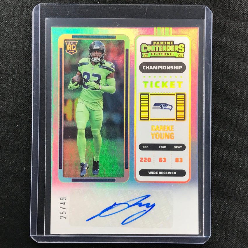 2022 Contenders Dareke Young Rookie Ticket Auto Championship 25/49