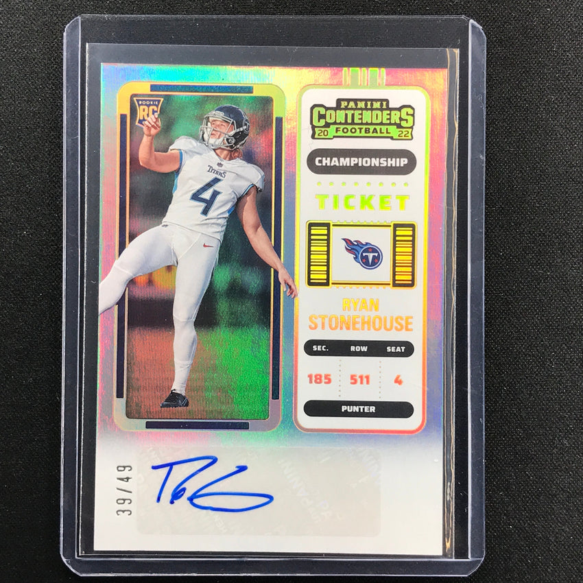 2022 Contenders Ryan Stonehouse Rookie Ticket Auto Championship 39/49