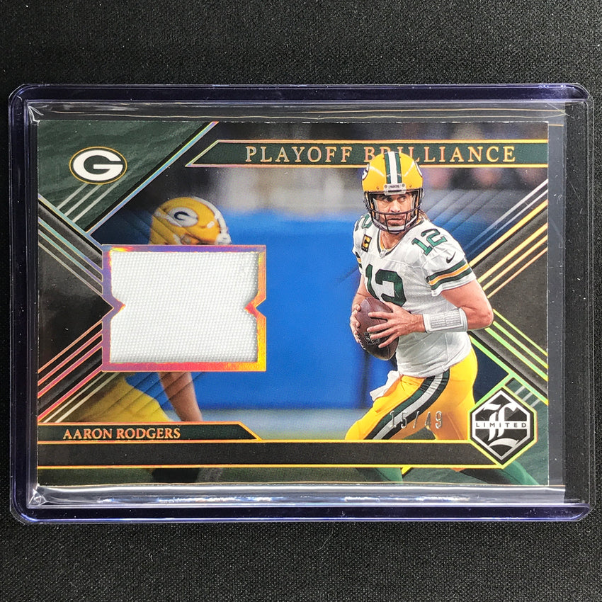 2022 Limited Aaron Rodgers Playoff Brilliance Jersey Gold 15/49