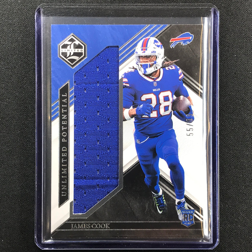 2022 Limited James Cook Unlimited Potential Rookie Jersey Silver 55/99