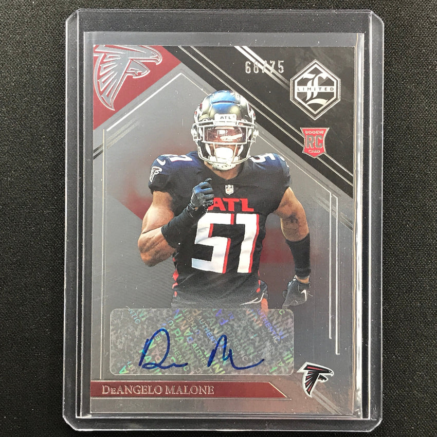 2022 Limited Deangelo Malone Rookie Auto Silver 68/75