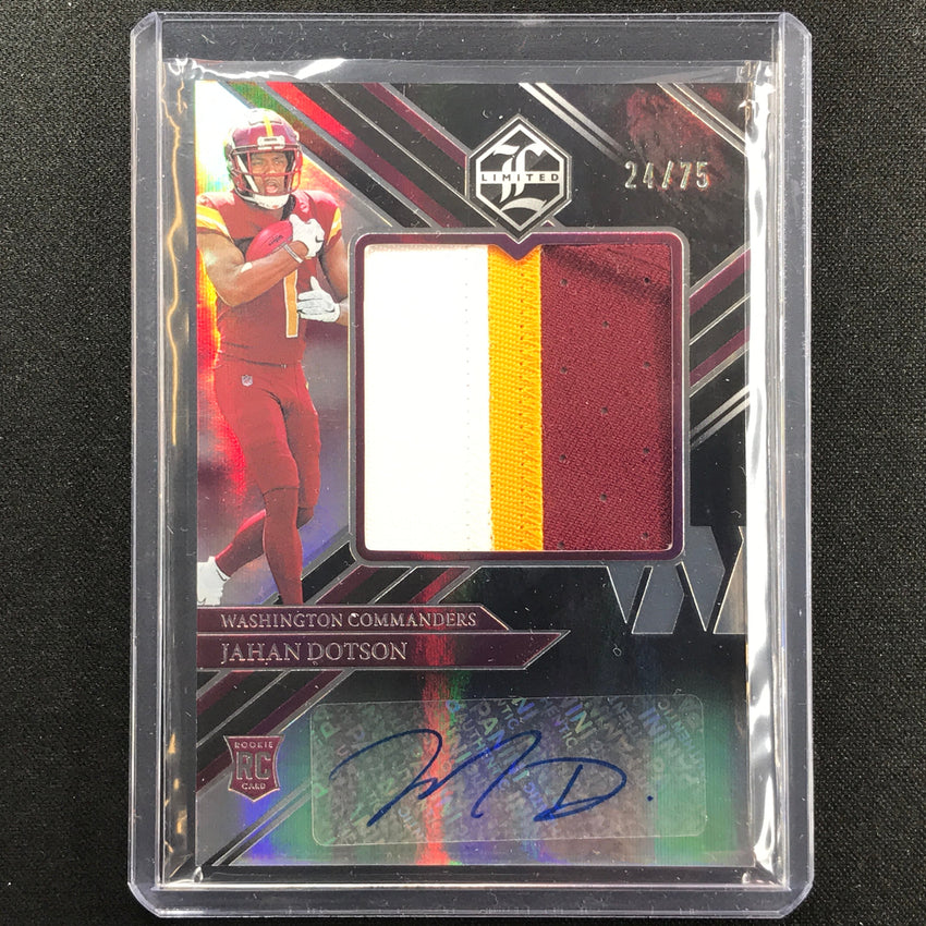 2022 Limited Jahan Dotson Rookie Patch Auto Jumbo Silver 24/75