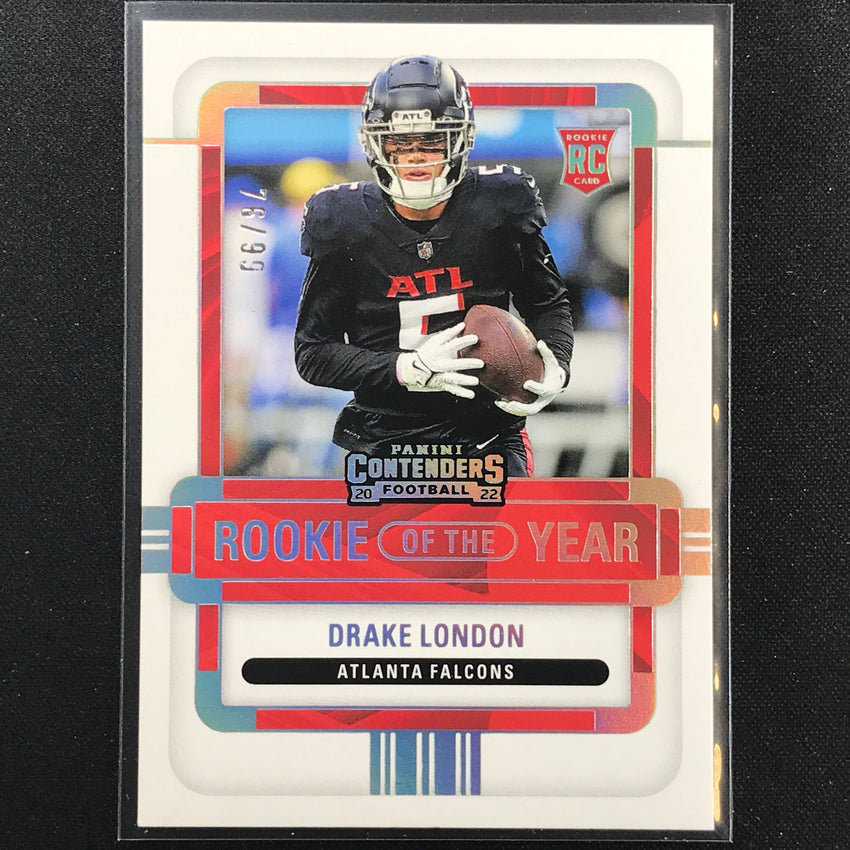 2022 Contenders Drake London Rookie Of The Year Roy Contenders Silver 76/99