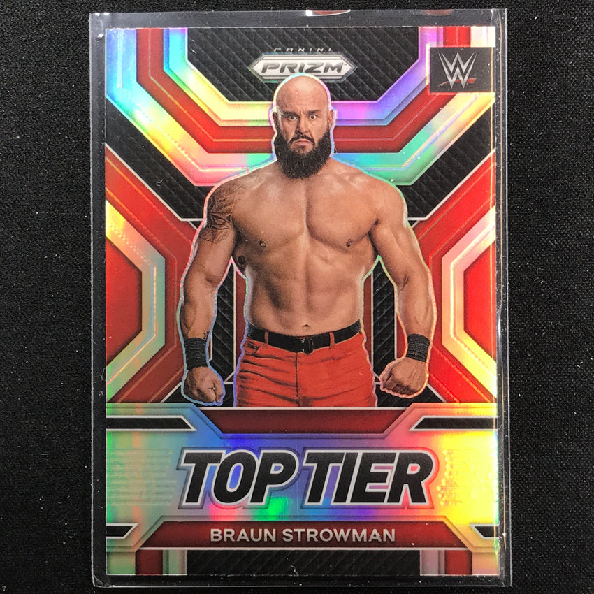 2023 Prizm WWE BRAUN STROWMAN Top Tier Silver Prizm #34