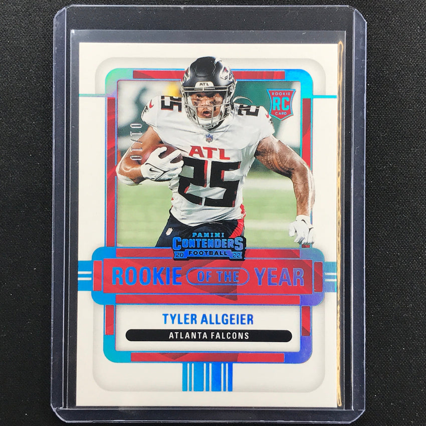 2022 Contenders Tyler Allgeier Rookie Of The Year Roy Contenders Platinum 1/10