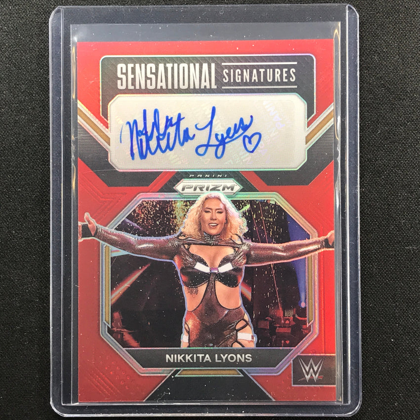 2023 Prizm Wwe Nikkita Lyons Sensational Signatures Auto Red 45/99