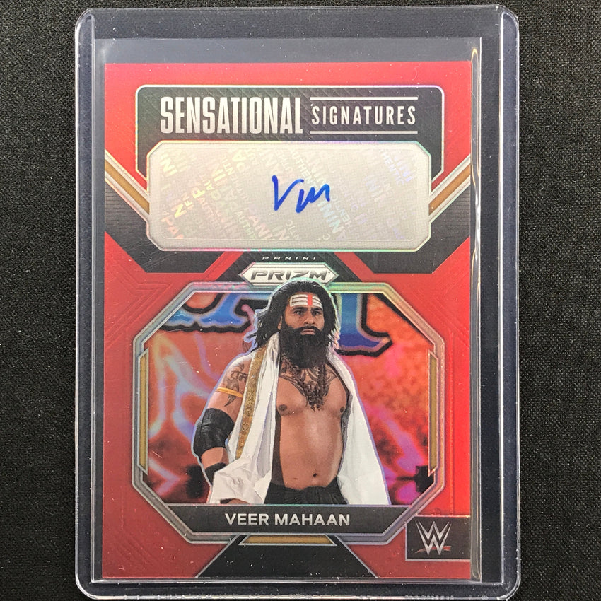 2023 Prizm Wwe Veer Mahaan Sensational Signatures Auto Red 42/99