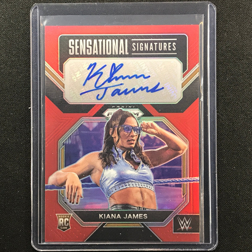 2023 Prizm Wwe Kiana James Sensational Signatures Rookie Auto Red 23/99