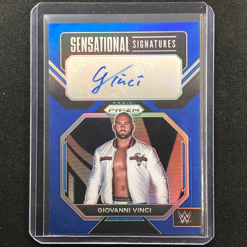 2023 Prizm Wwe Giovanni Vinci Sensational Signatures Auto Blue 19/49