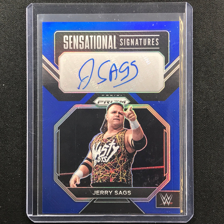 2023 Prizm Wwe Jerry Sags Sensational Signatures Auto Blue 31/49
