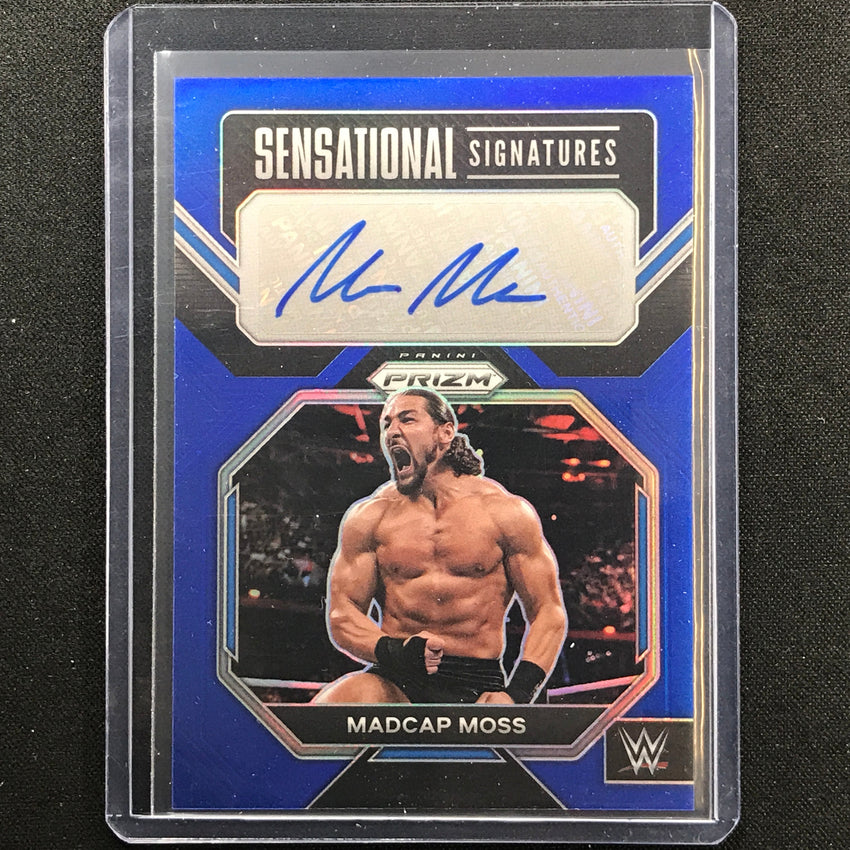 2023 Prizm Wwe Madcap Moss Sensational Signatures Auto Blue 47/49