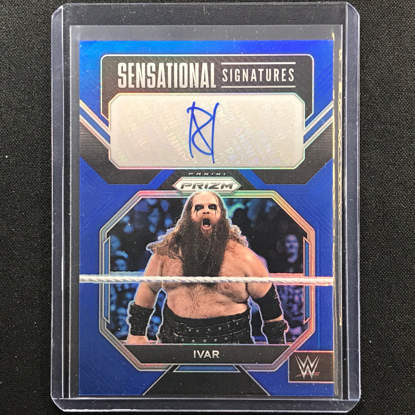 2023 Prizm Wwe Ivar Sensational Signatures Auto Blue 12/49