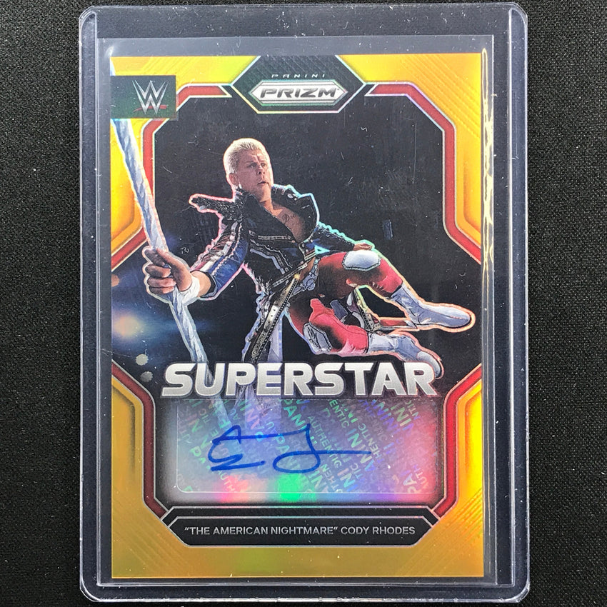 2023 Prizm Wwe The American Nightmare Cody Rhodes Superstar Auto Gold 6/10