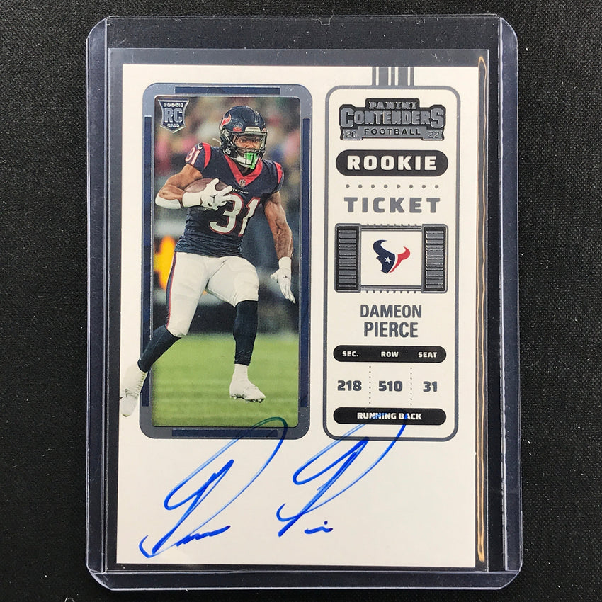 2022 Contenders DAMEON PIERCE Rookie Ticket RPS Auto Base #111