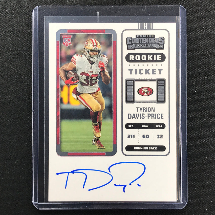 2022 Contenders TYRION DAVIS-PRICE Rookie Ticket RPS Auto Base #139