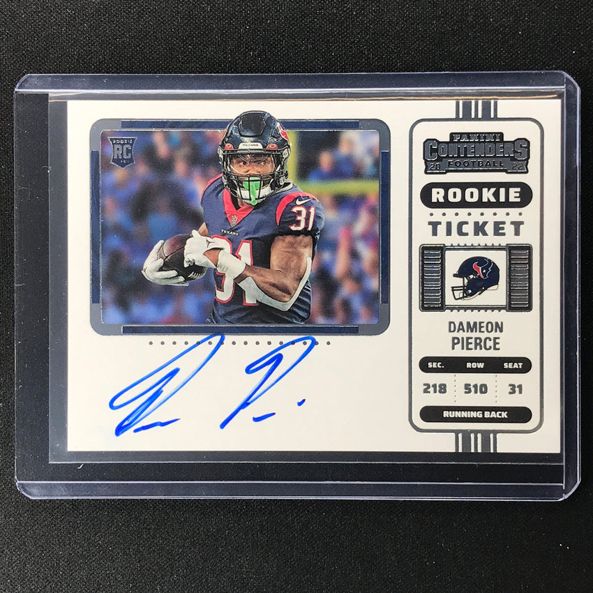 2022 Contenders Dameon Pierce Rookie Ticket Rps Variation Auto Base No 111