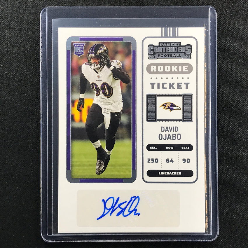 2022 Contenders DAVID OJABO Rookie Ticket Auto Base #168