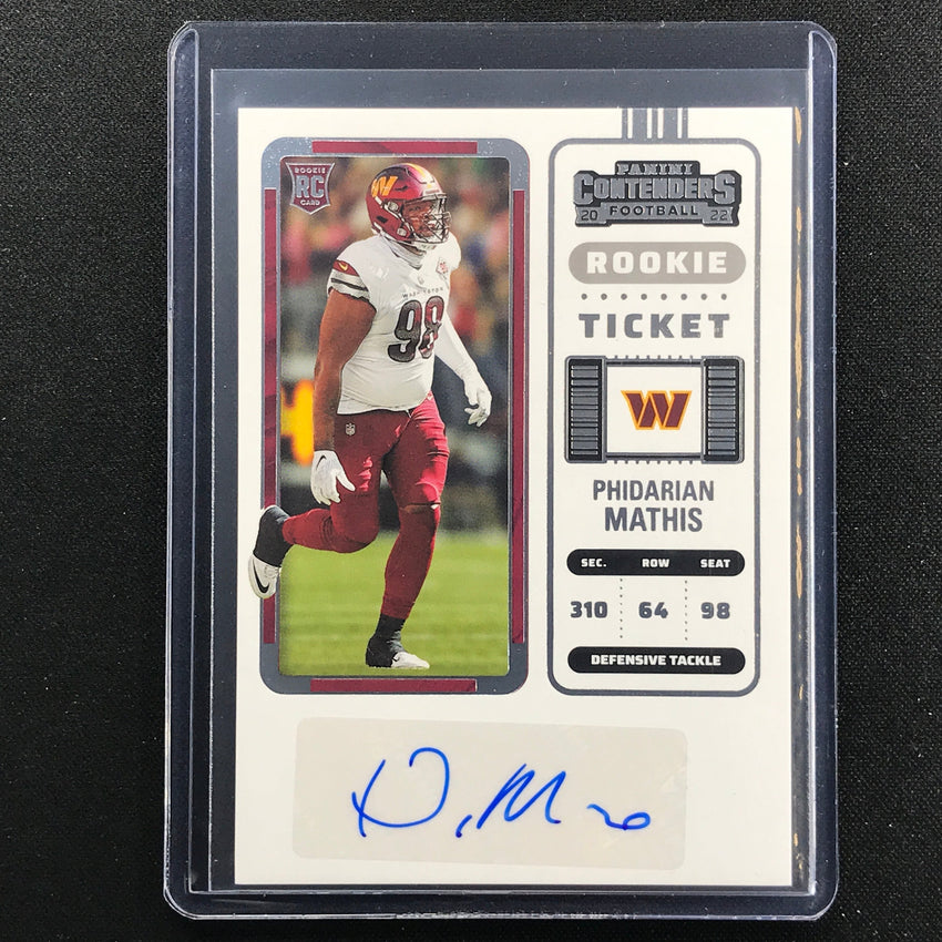 2022 Contenders PHIDARIAN MATHIS Rookie Ticket Auto Base #170