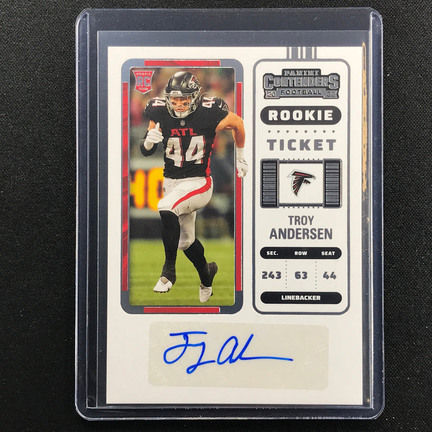2022 Contenders TROY ANDERSEN Rookie Ticket Auto Base #175