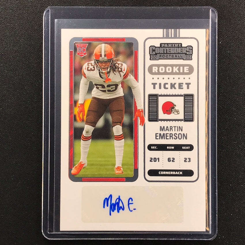 2022 Contenders Martin Emerson Rookie Ticket Auto Base No 180