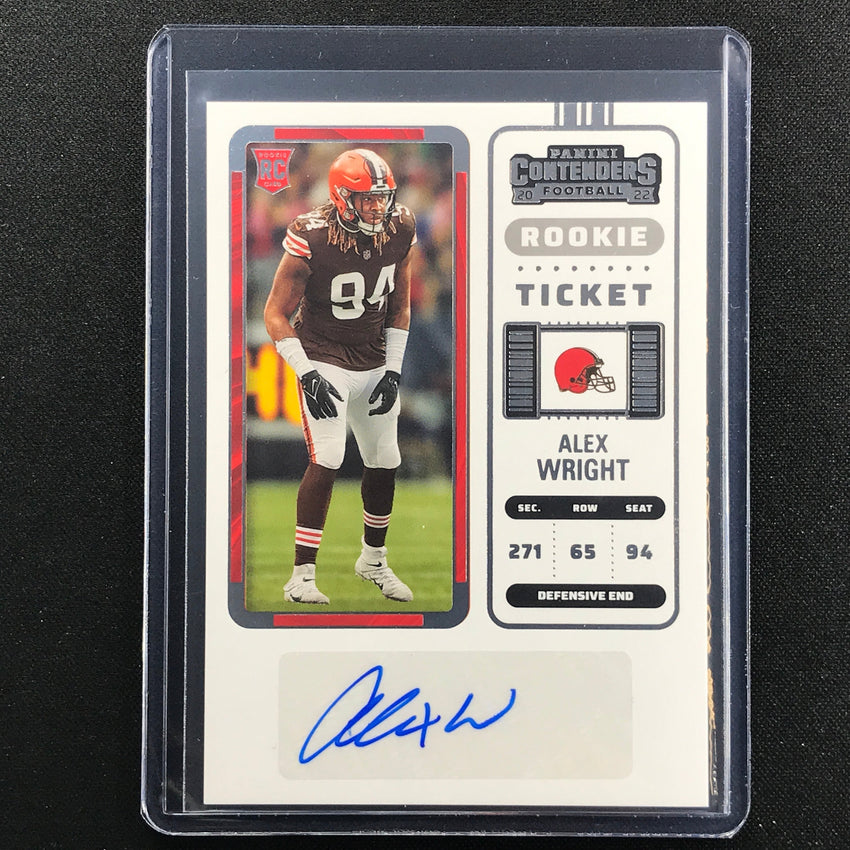 2022 Contenders ALEX WRIGHT Rookie Ticket Auto Base #184