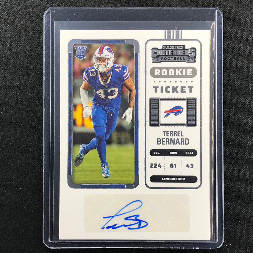 2022 Contenders Terrel Bernard Rookie Ticket Auto Base No 192