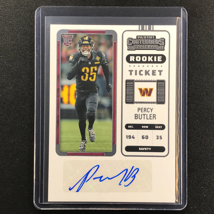 2022 Contenders PERCY BUTLER Rookie Ticket Auto Base #205