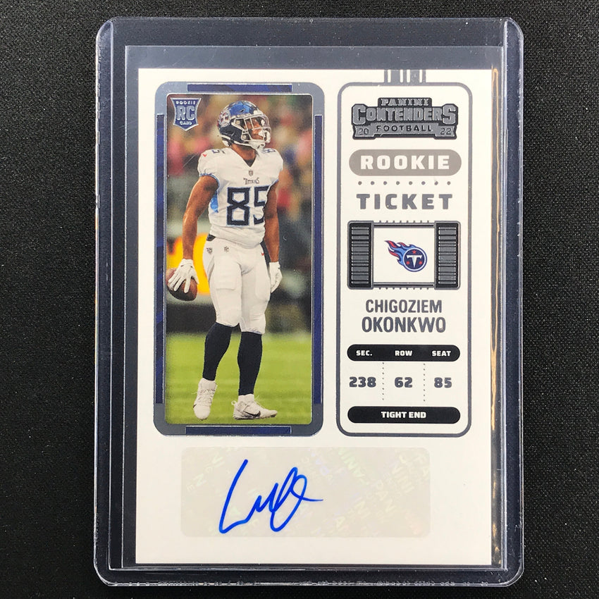 2022 Contenders Chigoziem Okonkwo Rookie Ticket Auto Base No 217