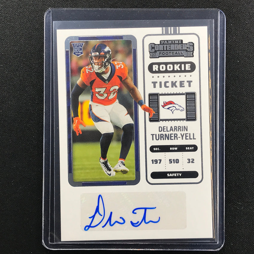 2022 Contenders DELARRIN TURNER-YELL Rookie Ticket Auto Base #222