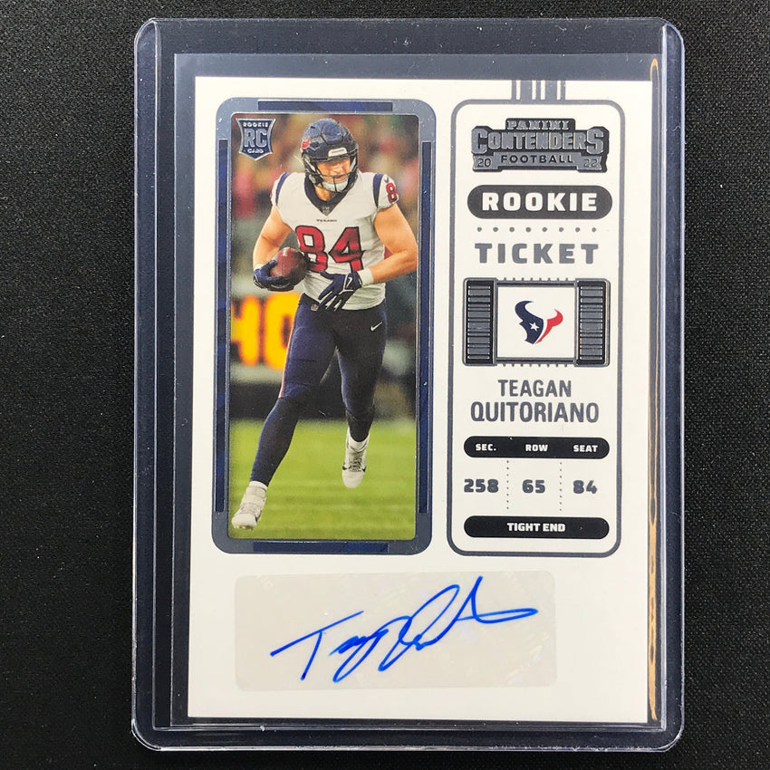 2022 Contenders Teagan Quitoriano Rookie Ticket Auto Base No 231