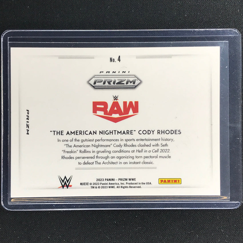 2023 Prizm Wwe The American Nightmare Cody Rhodes Color Blast Ssp No 4