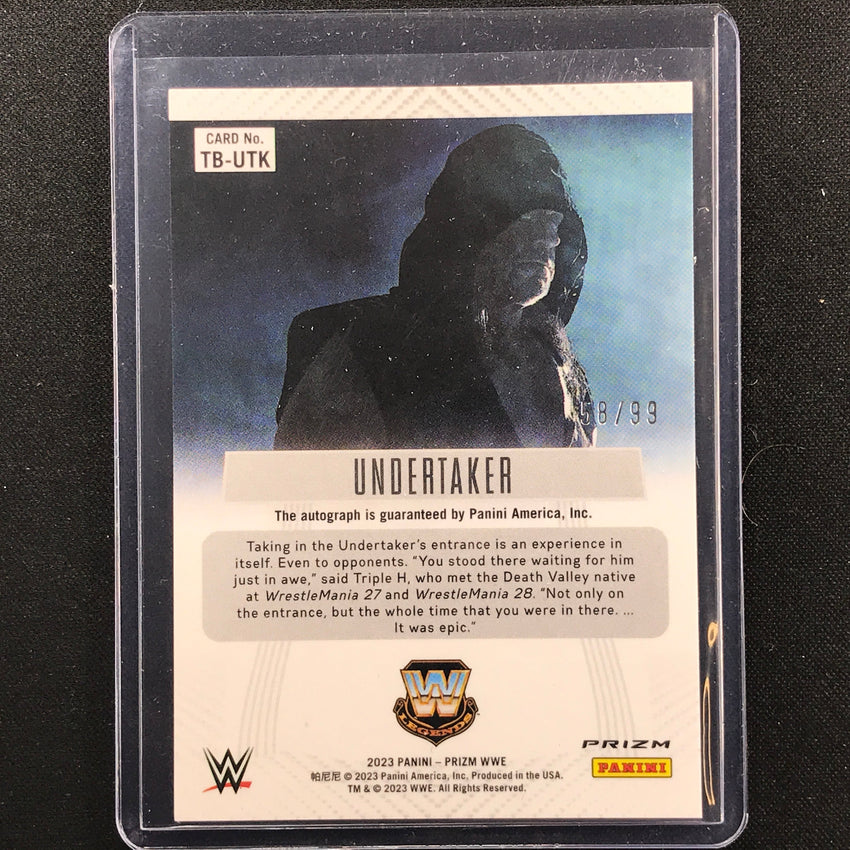 2023 Prizm Wwe Undertaker Throwback Signatures Auto Red 58/99
