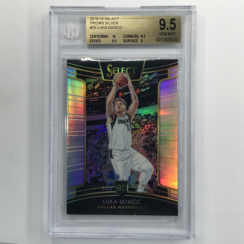 2018-19 Select Luka Doncic Concourse Rookie Prizm Silver No 25 BGS 9.5 032