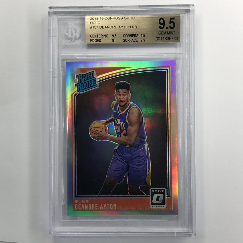 2018-19 Donruss Optic Deandre Ayton Rated Rookie Holo Silver No 157 BGS 9.5 740