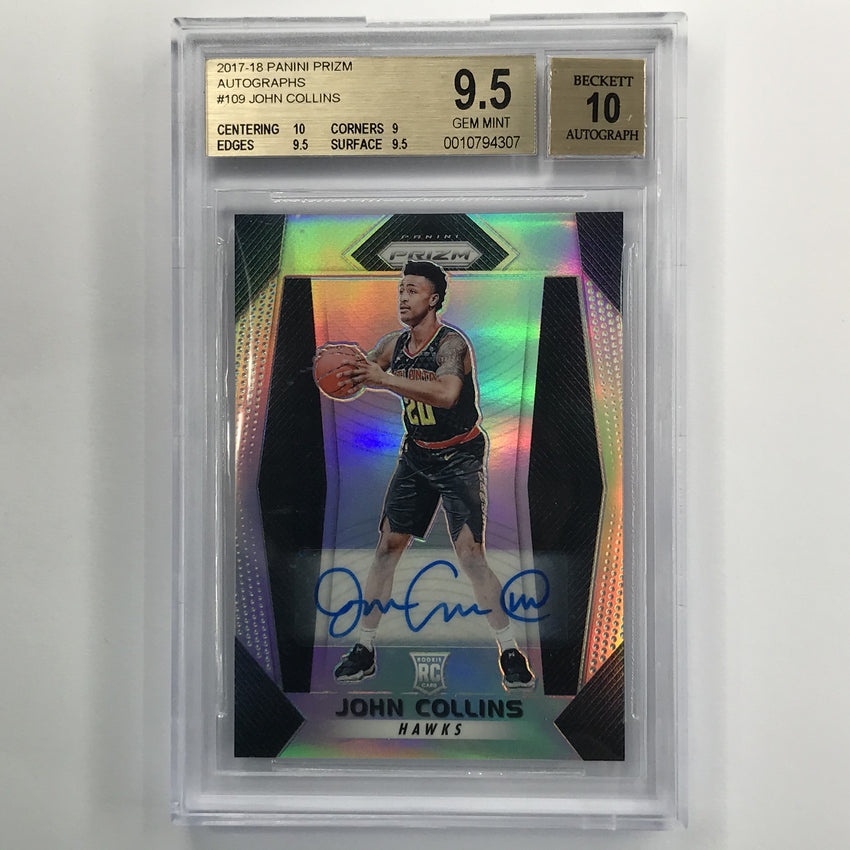 2017-18 Prizm John Collins Rookie Auto Silver No 109 BGS 9.5/10 307
