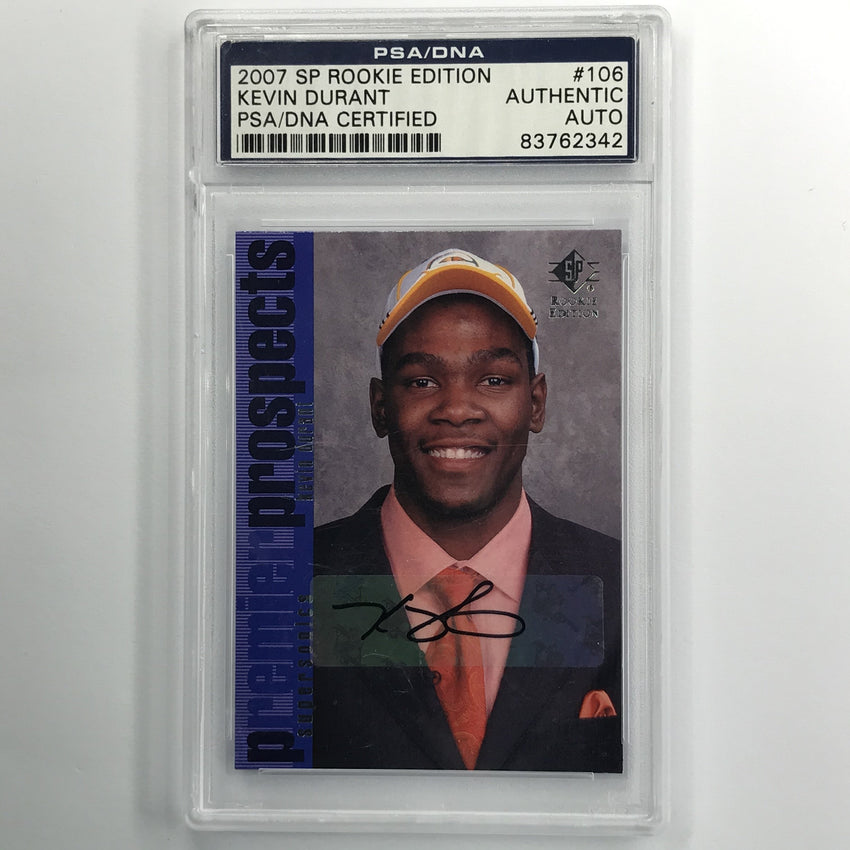 2007-08 Sp Rookie Edition Kevin Durant Premier Prospects Auto No 106 Authentic 342