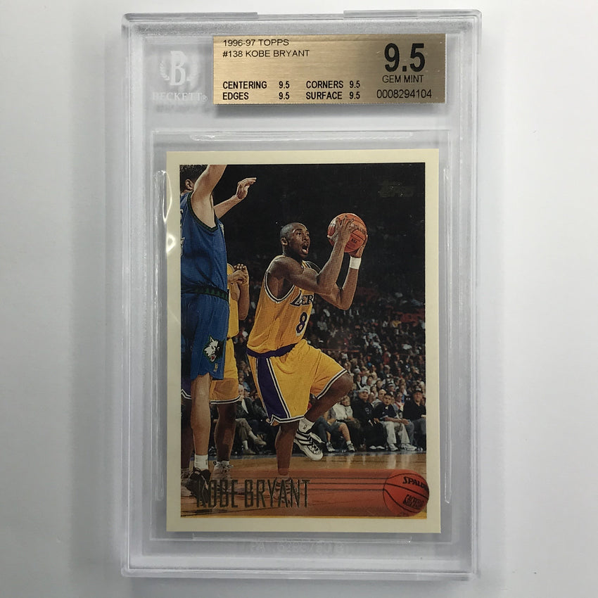 1996-97 Topps Kobe Bryant Rookie No 138 BGS 9.5 104