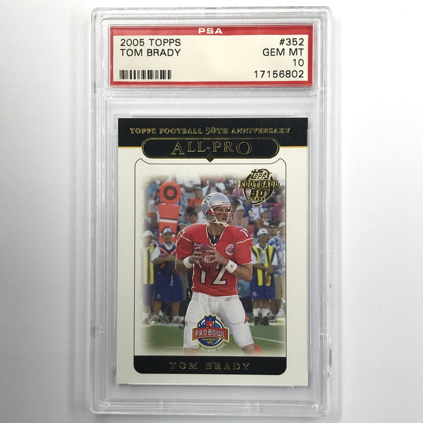 2005 Topps Tom Brady 50th Anniversary All-pro No 352 PSA 10 802