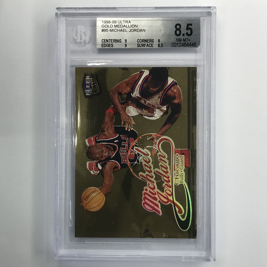 1998-99 Fleer Ultra Michael Jordan Gold Medallion No 85 BGS 8.5 446