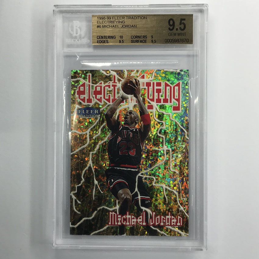 1998-99 Fleer Tradition Michael Jordan Electrifying No 6 BGS 9.5 670