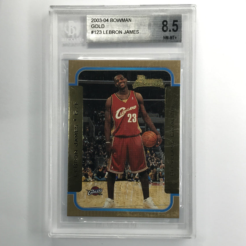 2003-04 Bowman Lebron James Rookie Gold No 123 Bgs 8.5 384