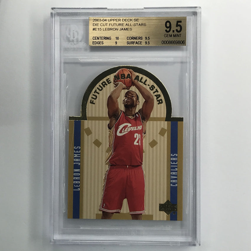 2003-04 Upper Deck Lebron James Rookie Die Cut Future All-stars No 15 BGS 9.5 806