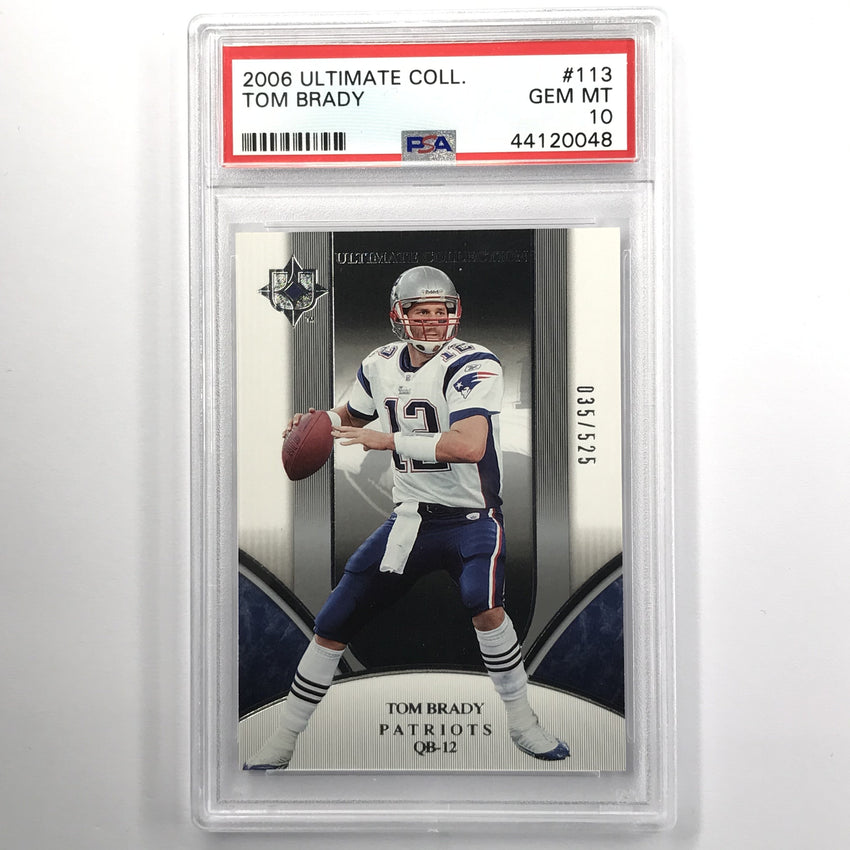 2006 Ultimate Collection Tom Brady Base 35/525 PSA 10