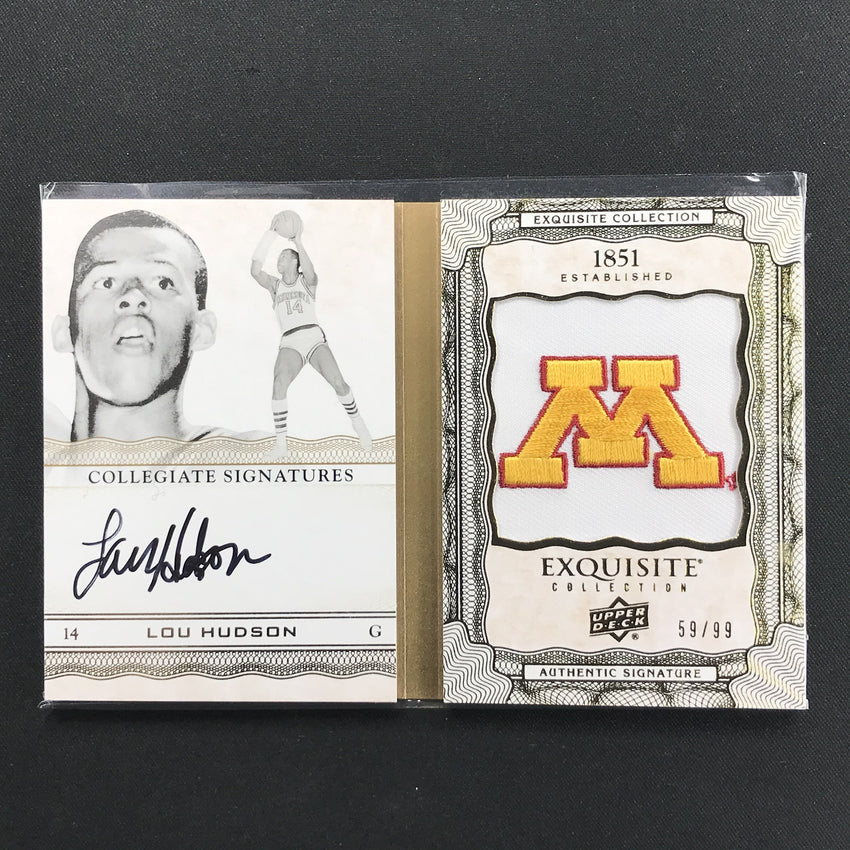2012-13 Exquisite Lou Hudson Collegiate Signatures Patch Auto Booklet 59/99