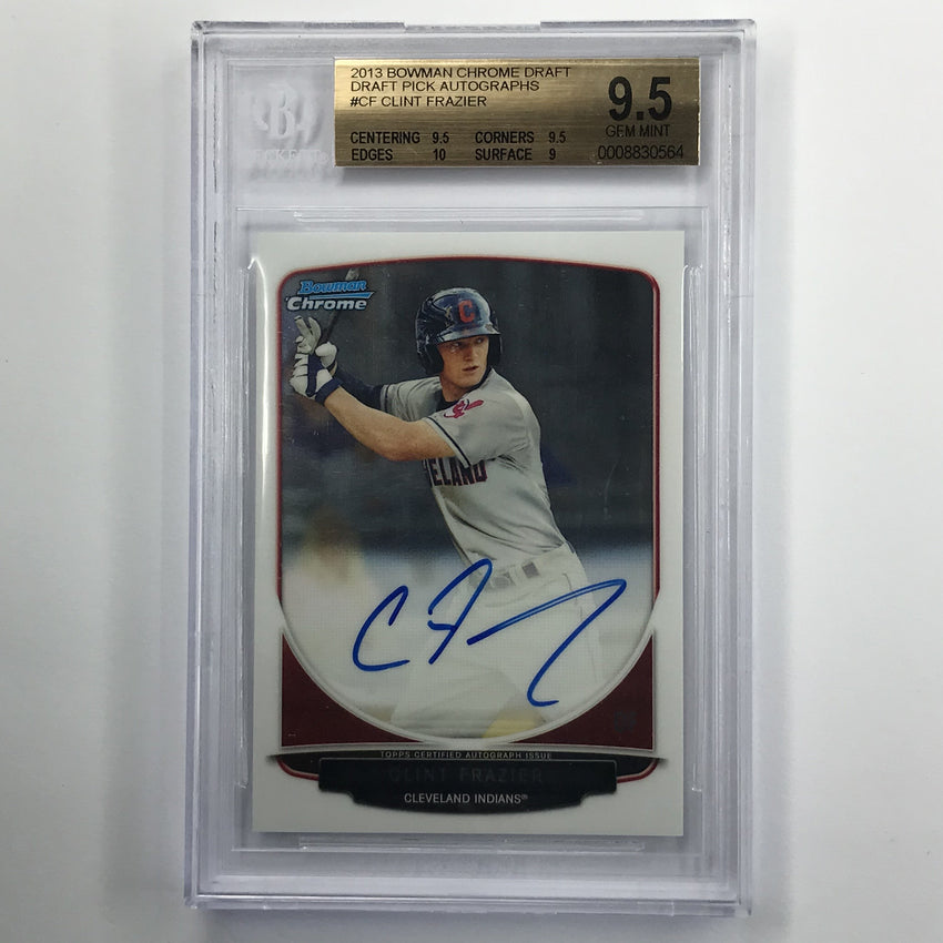2013 Bowman Chrome Draft Clint Frazier Draft Pick Auto No Cf BGS 9.5/10 564