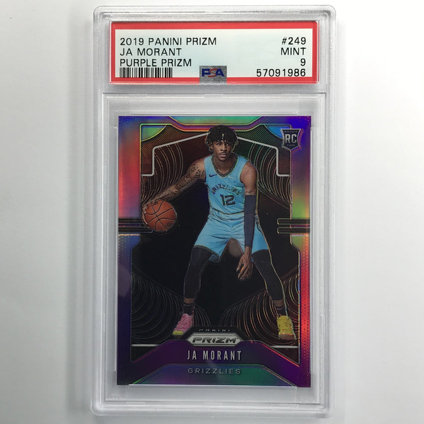 2019-20 Prizm Ja Morant Rookie Purple 45/75 PSA 9