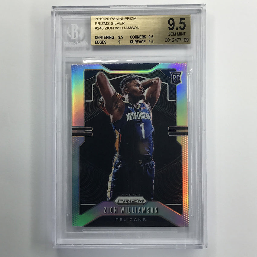 2019-20 Prizm Zion Williamson Rookie Silver No 248 BGS 9.5 109
