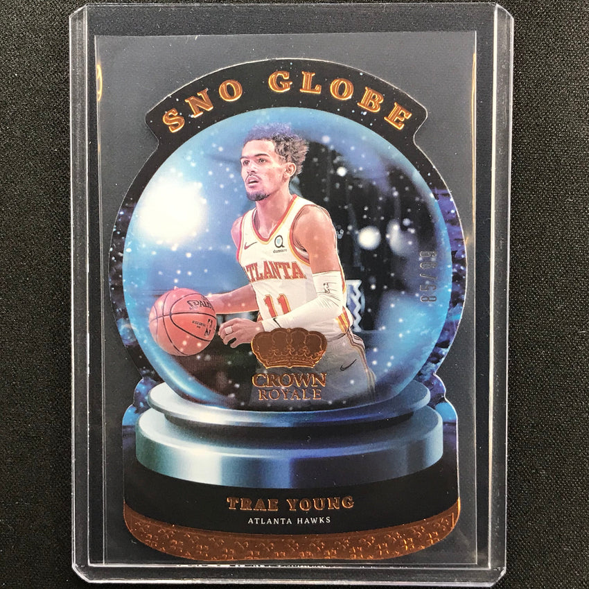 2021-22 Crown Royale Trae Young Sno Globe Die-cut 85/99