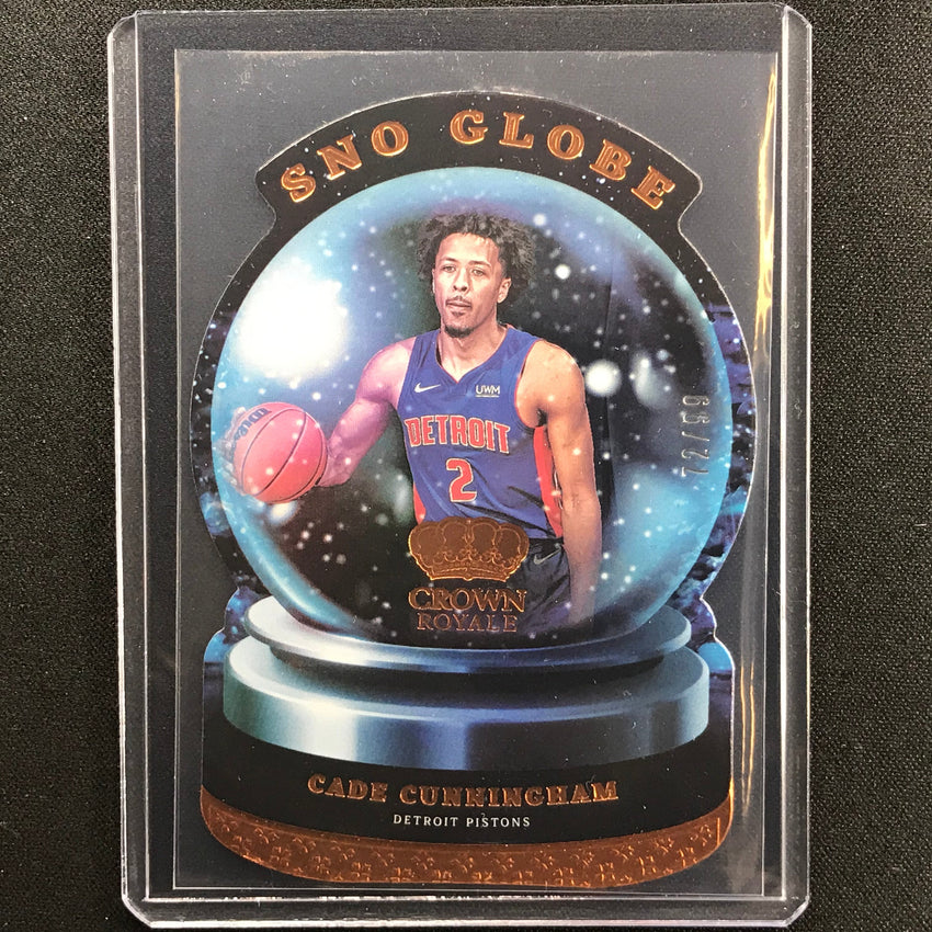 2021-22 Crown Royale Cade Cunningham Rookie Sno Globe Die-cut 72/99